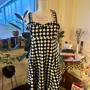 Checkerboard Black and White Dress
